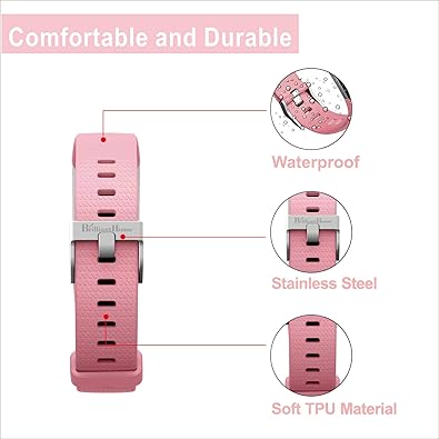 Photo 1 of Pink PIVHH Fitness Tracker with Heart Rate Blood Monitor, Sleep Tracker, Step Count, Alarm, Walking, Running & Biking Modes– Charger Not Included 
