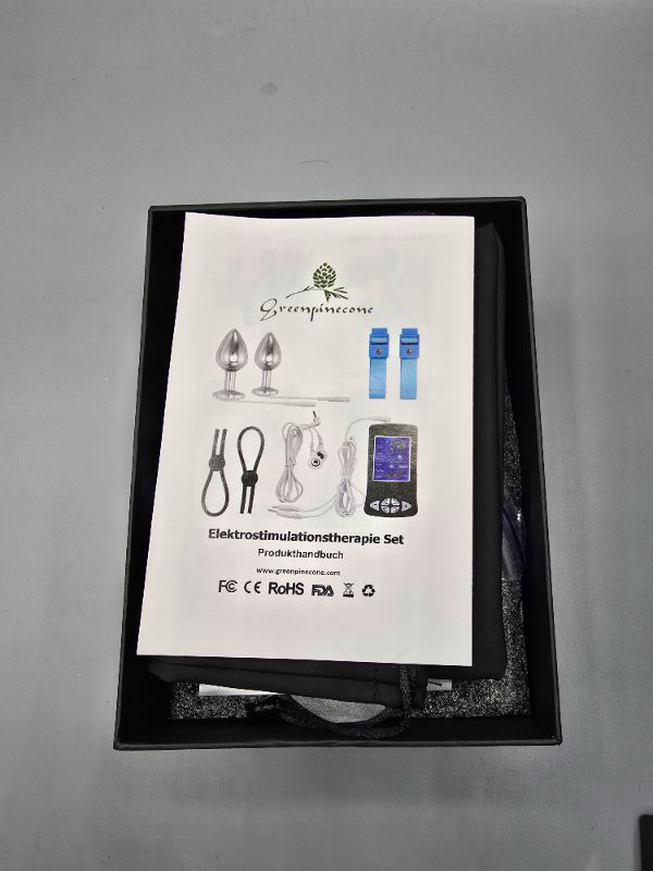 Photo 1 of Electric Anal Plug and Penis Ring, Greenpinecone Luxury Electric Anal Plug Set 32 mm and 25 mm,Electric Shock Butt Plug for Nerve Stimulation, with 2 Pcs Adjustable Electro Sex Cock Rings and Wires