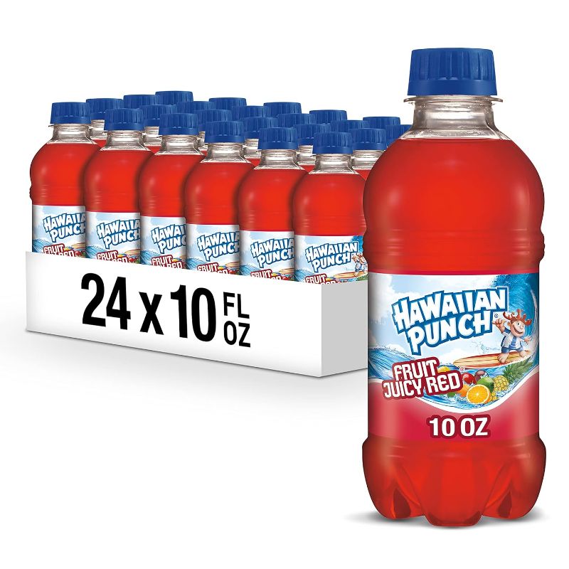 Photo 1 of Hawaiian Punch Fruit Juicy Red Fruit Juice Drink, 10 Fl Oz Bottles, 24 Count (4 Packs Of 6), Ready-to-drink, On-the-go, Caffeine-free, Carbonation-free, Gluten-free, Excellent Source Of Vitamin C - BEST BY 04/2025
