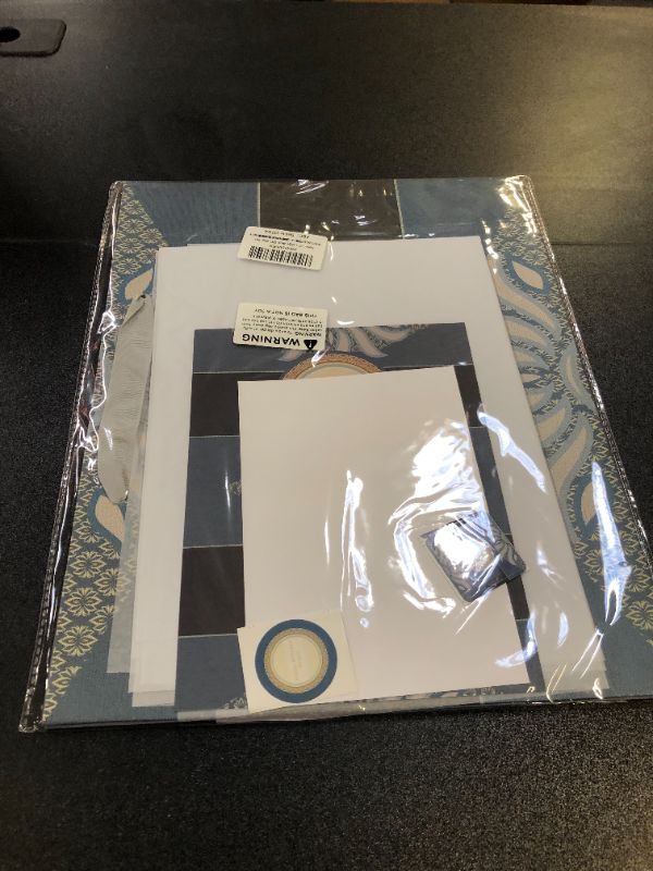 Photo 1 of 13" Large Deep Blue Gift Bag Set with Greeting Card and Tissue Papers (Badge Design) for Men's or Women's Birthday Party, Boys', Girls', or Kids' Parties, Baby Shower - 13”x5.2”x10.2”, 1 Pcs.