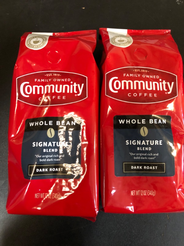 Photo 3 of 2 Pack Community Coffee Dark Roast Whole Bean Coffee - 12oz  BB 11/14/2024