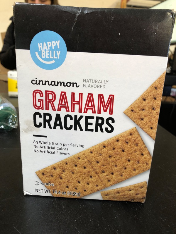 Photo 2 of Amazon Brand - Happy Belly Cinnamon Graham Crackers BB: 11/10/2024