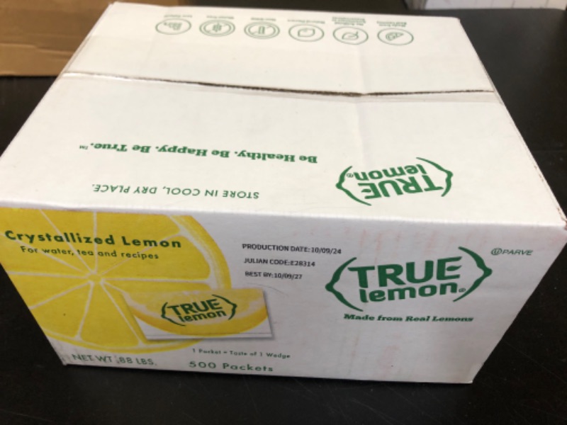 Photo 3 of True Lemon Water Enhancer Packets - Sugar-Free, 0 Calorie Drink Mix with Real Lemon Flavor (Bulk Pack of 500) BB:10/09/2027