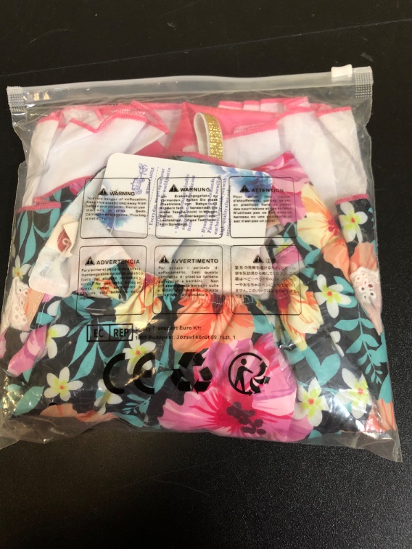 Photo 1 of Baby Toddler Girls Floral Summer Dress Infant Vintage Smocked Sundress with Bow Headband Kids Easter Baptism Clothes Baby Birthday Cake Smash Outfits Wedding Tea Party Dress Black Flower 18-24 Months