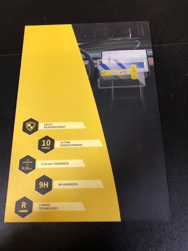 Photo 1 of Tesla Model Y Screen Protector 2023 Tesla Model 3 Screen Protector High Aluminum Reinforced Protector Auto-Calibration Kit Accessory,Easy to Install,Full Coverage,Anti-Glare.FUGTBLESS…