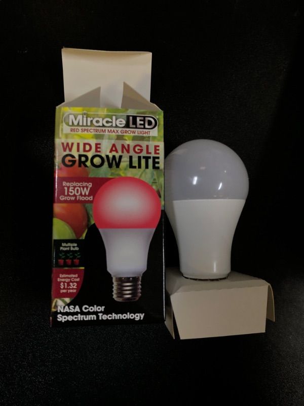 Photo 2 of Miracle LED Craft Lighting Fire Blossom Red Spectrum LED Grow Light Bulb Replacing 150W 