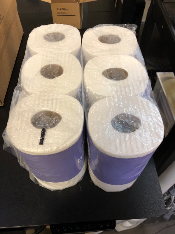 Photo 3 of 2 Amazon Basics 2-Ply Toilet Paper 6 Rolls = 24 Regular Rolls, 350 Sheets, (1 Pack of 6), Unscented
