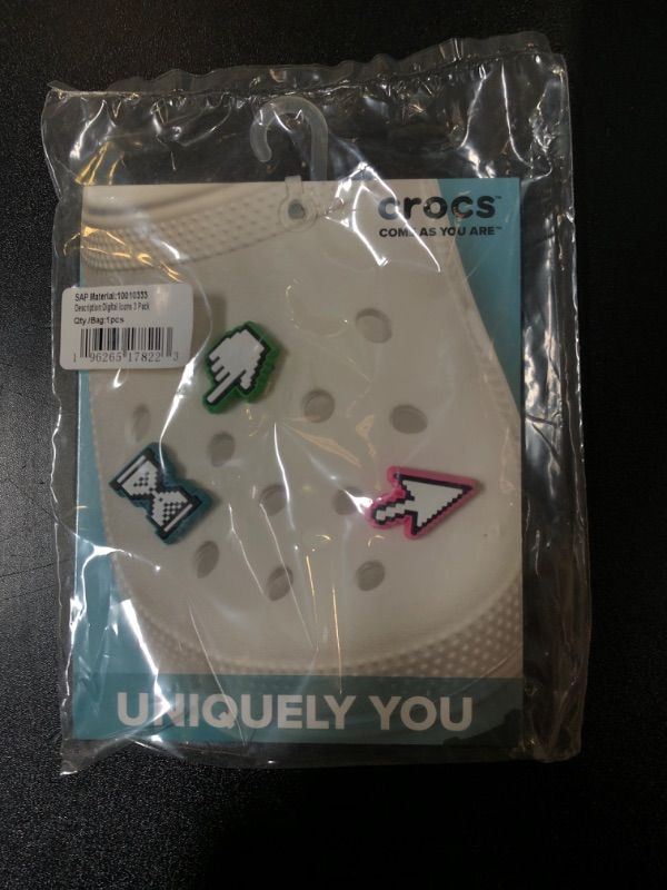 Photo 1 of Crocs Jibbitz 3-Pack Shoe Charms | Jibbitz for Crocs, Digital Icons, Small