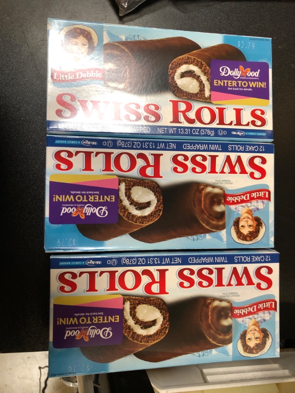 Photo 2 of 3 Little Debbie Swiss Rolls, 12 Twin-Wrapped Cake Rolls, 13.0 oz Box, Pack of 0ne (1) EXP OCT 31 2024