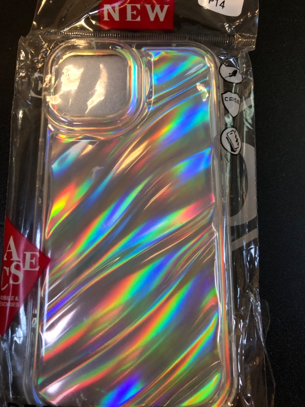 Photo 2 of MILANPUS Water Ripple Patten Compatible for iPhone 14 Case Clear Glitter, 6.1“

