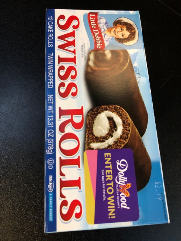 Photo 2 of Little Debbie Swiss Rolls, 12 Twin-Wrapped Cake Rolls, 13.0 oz Box, Pack of 0ne (1)  10/24