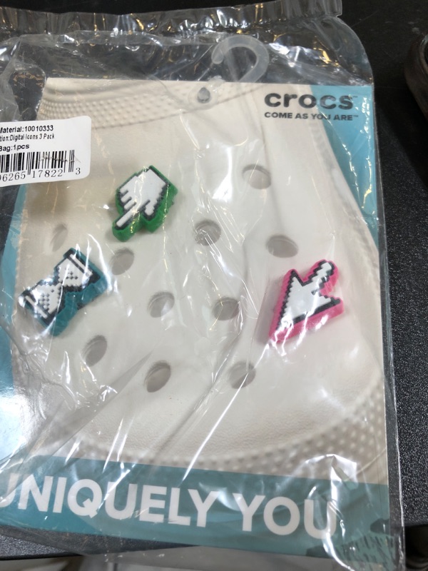 Photo 2 of Crocs Jibbitz 3-Pack Shoe Charms | Jibbitz for Crocs, Digital Icons, Small