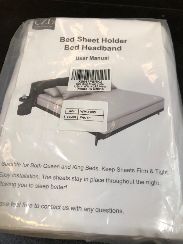 Photo 2 of CZL Bed Sheet Holder - 2 in 1 Queen/King Fitted Sheet Only Straps Holds The Flat Bed in Place and Converts It Into A Fitted Sheet Bed Sheet Fastener Holder Sheet Straps Band with 4 Pockets