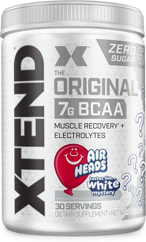 Photo 1 of Xtend XTEND Original BCAA Powder Airheads Candy Flavor, 7g BCAA and 2.5g L-Glutamine, Sugar Free Post Workout Muscle Recovery Drink with Amino Acids for Men & Women, 30 Servings EXP  01/2025
