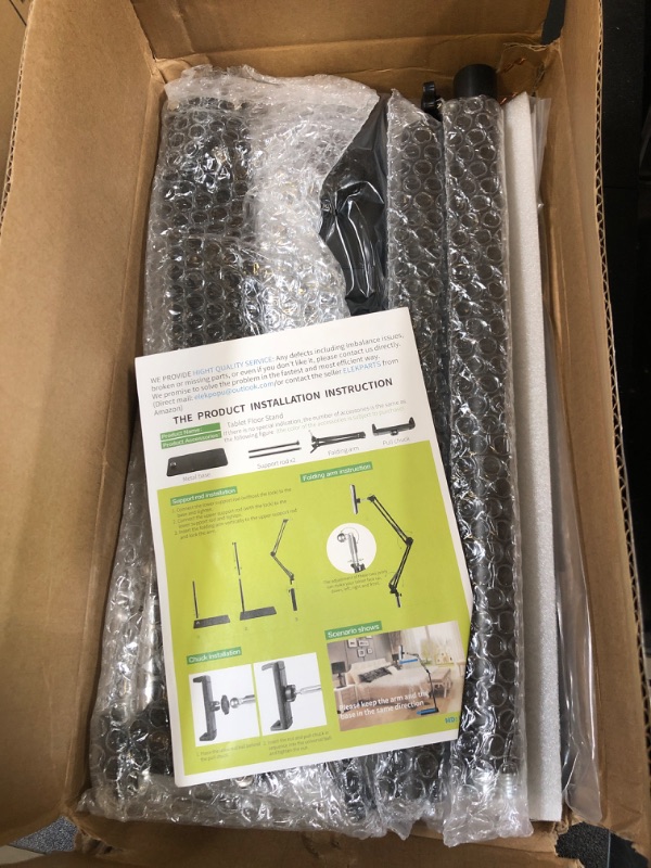 Photo 1 of Tablet Floor Stand, Overhead Camera Phone Mount Angle Height Adjustable Holder, Universal Floor Stand Compatible with iPhone iPad Pro Air Mini, Samsung Tab, Kindle, E-Readers