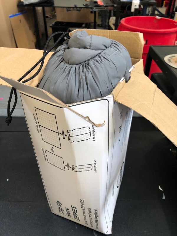 Photo 1 of ZIPPIES 3M Thinsulate Insulation Puffy Camping Blanket for Cold Weather, Warm & Packable Camping Quilt with Zipper, Waterproof Outdoor Blanket for Hammock, Travel, Stadium, Gray