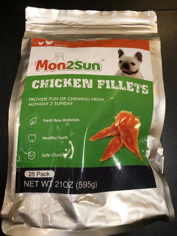 Photo 2 of MON2SUN Chicken Jerky for Dogs Made with Real Chicken Breast Dog Snacks, High Protein & Grain Free Training Treats for Small Medium and Large Dogs (Chicken, 21 Ounce -Pack of 1) - Best by 2/10/2026