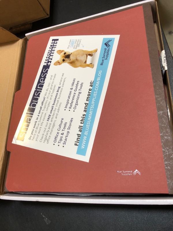 Photo 2 of 10 Red Classification Folders - 2 Divider - 2 Inch Tyvek Expansions - Durable 2 Prongs Designed to Organize Standard Medical Files