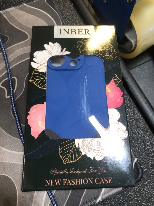 Photo 2 of Inber iPhone 14 Pro Case with Fashionable Cute Designs for Women and Girls,Silicone Gel Cover with Camera Lens Protector Protective Phone Case for iPhone 14 Pro 6.1" Dark Blue w/Cat