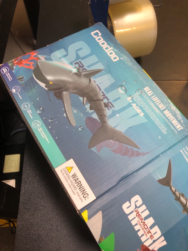 Photo 3 of 2.4G Remote Control Shark Toy 1:18 Scale High Simulation Shark Shark for Swimming Pool Bathroom Great Gift RC Boat Toys for 5+ Year Old Boys and Girls