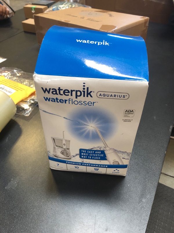 Photo 3 of Waterpik Aquarius Water Flosser Professional For Teeth, Gums, Braces, Dental Care, Electric Power With 10 Settings, 7 Tips For Multiple Users And Needs, ADA Accepted, White WP-660, Packaging May Vary White Aquarius