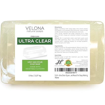 Photo 1 of 5 LB Ultra Clear Soap Base for Soap Making Melt and Pour Glycerin Soap Base Natural Soap Base for Soap Making Glycerin Blocks for Soap Making Soap Melt and Pour Base