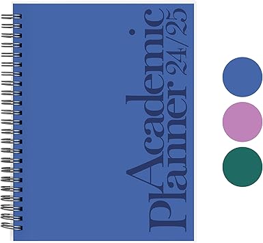 Photo 1 of Riley's Planner 2024-2025 Academic Year, 18-Month Vertical Weekly Planner - Elegant Weekly & Monthly Agenda Planner, Robust Cover, Notes Pages, Twin-Wire Binding (8 x 6 inch, Blue)
