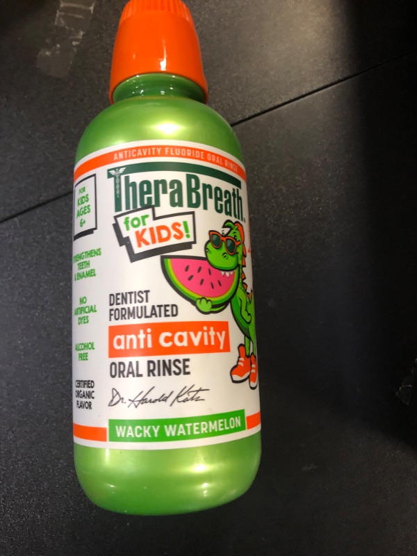 Photo 1 of TheraBreath Kids Organic Wacky Watermelon Mouthwash with Fluoride expires 2026