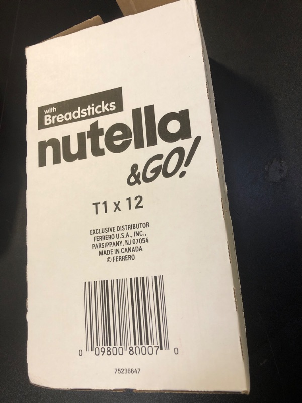 Photo 2 of Nutella & GO! Bulk 12 Pack, Hazelnut and Cocoa Spread with Breadsticks, Snack Cups for Kids, 1.8 oz Each - Best by 06/2025