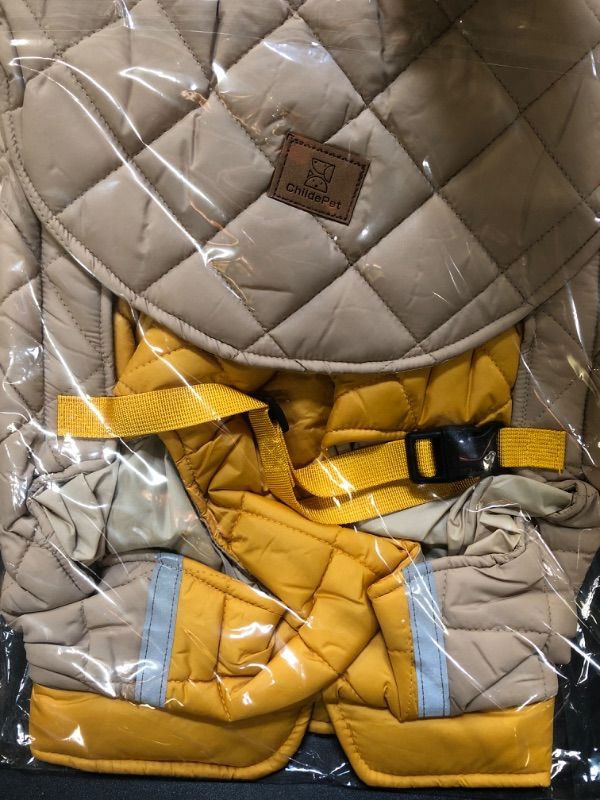 Photo 1 of ChildePet Dog Coat Beige and Yellow Windproof Warm Coat for Large Dogs Size 4XL