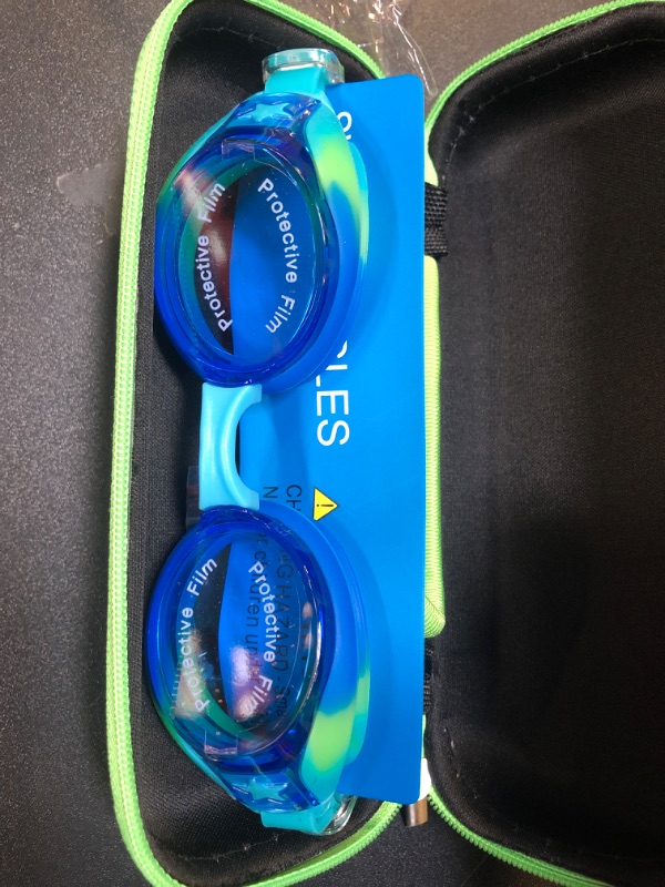 Photo 2 of HYDROCOMFY Kids Swim Goggles 4-7, Swimming Goggles Pain Free, Blue Turtle Pool goggles for Toddler age 3-5