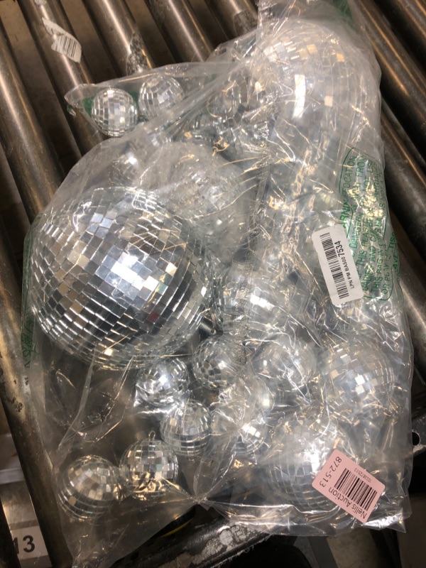 Photo 2 of 17 Pack Large Disco Ball Hanging Disco Ball Small Disco Ball Mirror Disco Balls Decorations for Party Wedding Dance and Music Festivals Decor Club Stage Props DJ Decoration (6 Inch, 3.2 Inch, 2 Inch)