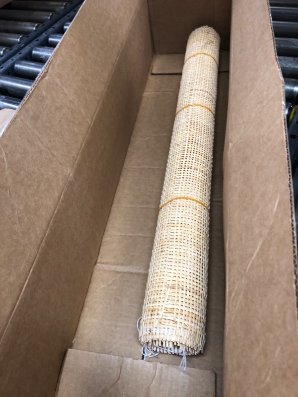 Photo 1 of 24" Width Natural Square Cane Webbing 5Feet, Rattan Webbing Roll for Caning Projects, Woven Open Mesh Cane for Furniture, Chair, Cabinet, Ceiling, Bed