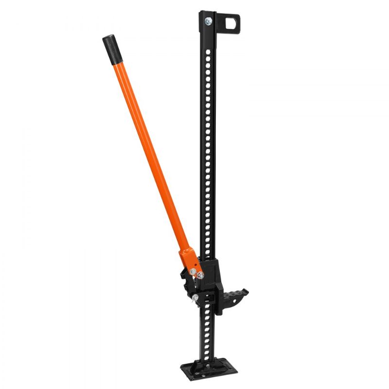 Photo 1 of VEVOR High Lift Farm Jack, 48" Utility Farm Jack, 7000 lbs Capacity Ratcheting Off Road Utility Jack, Heavy-Duty Farm Jack for Tractor, Truck, SUV, Bumper Lift, Orange
