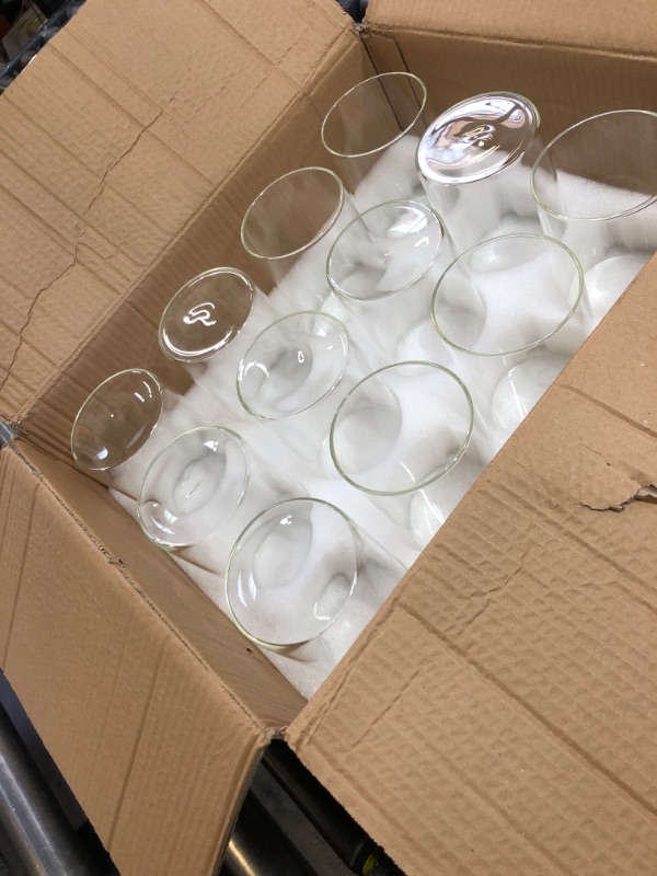 Photo 1 of 12 Pcs Glass Cylinder Vase for Centerpieces 6 Inch Tall Clear Glass Flower Vases Wedding Decorations Modern Bulk Cylinder Flower& Plant Vases for Table Shelf Party Home Decor (6 x 3.94 Inch)
