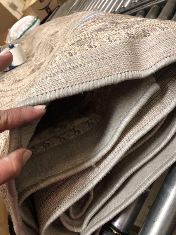 Photo 1 of nuLOOM 9x12 Becca Traditional Tiled Area Rug, Taupe, Faded Transitional Design, Stain Resistant, For Bedroom, Dining Room, Living Room, Hallway, Office, Kitchen, Entryway