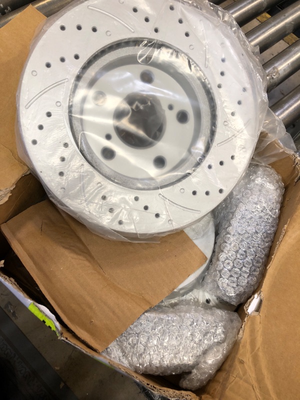 Photo 1 of KAX Front Brake Kit, Drilled and Slotted Brake Rotors, Ceramic Brake Pads | Fits RAV4?2006-2018, xB?2008-2015, Prius?V?2012-2017, HS250h?2010-2012, Automotive Replacement Brake Kit