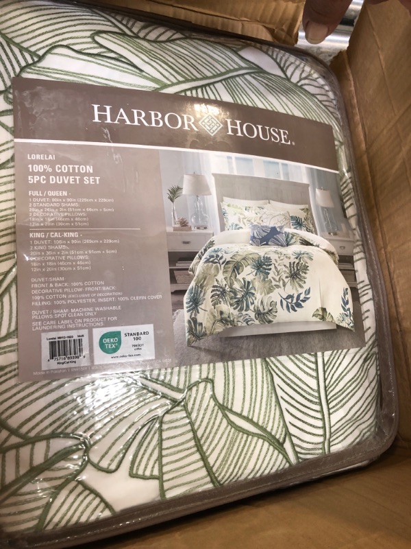 Photo 2 of Harbor House Lorelai Cotton Printed 5 Piece Duvet Cover Set