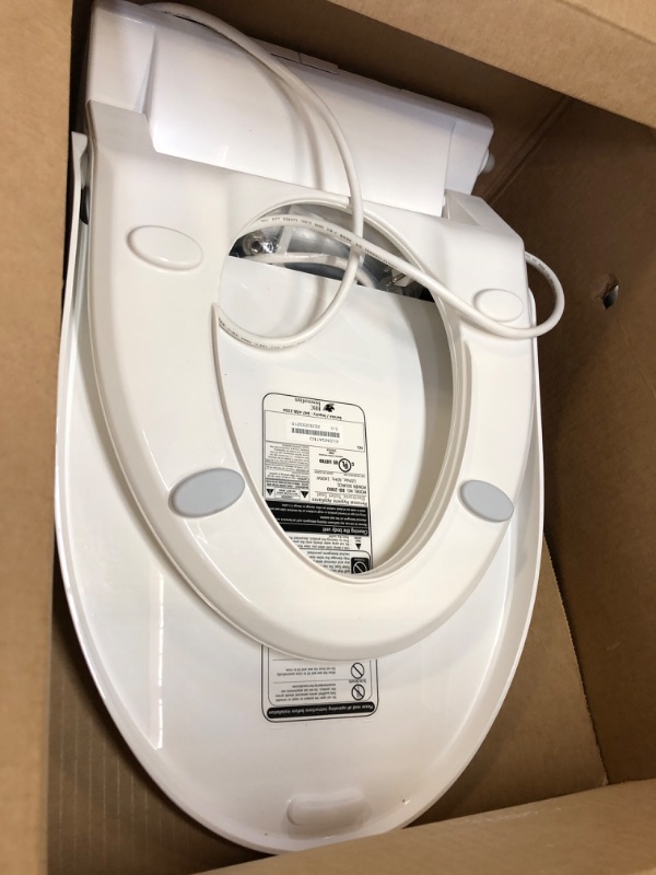 Photo 1 of Bio Bidet White Elongated Slow-Close Heated Bidet Toilet Seat