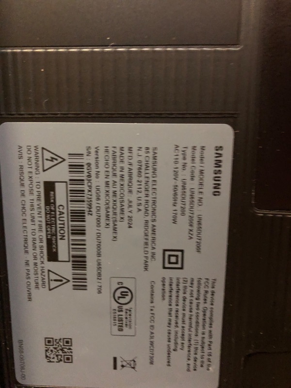 Photo 3 of SAMSUNG 65-Inch Class Crystal UHD 4K DU7200 Series HDR Smart TV w/Object Tracking Sound Lite, PurColor, Motion Xcelerator, Mega Contrast, Q-Symphony (UN65DU7200, 2024 Model) 65-Inch TV Only