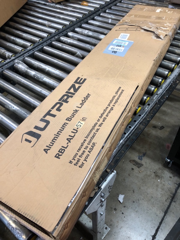 Photo 1 of OUTPRIZE 57" RV Bunk Ladder, 4 Step Integrated Aluminum Camper Bunk Bed Ladder with Anti-Slip Rubber Foot Pads, Sliver