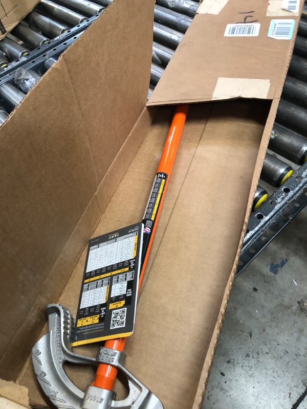 Photo 1 of Klein Tools 51606 Aluminum Conduit Bender Full Assembly, 1/2-Inch EMT, Wide Food Pedal, Benchmark Symbols and Angle Setter