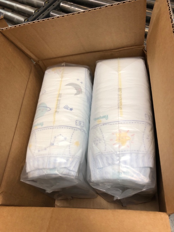 Photo 2 of Pampers Swaddlers Overnights Diapers - Size 6, 42 Count, Disposable Baby Diapers, Night Time Skin Protection