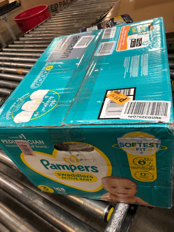 Photo 3 of Pampers Swaddlers Diapers - Size 3, One Month Supply (168 Count), Ultra Soft Disposable Baby Diapers