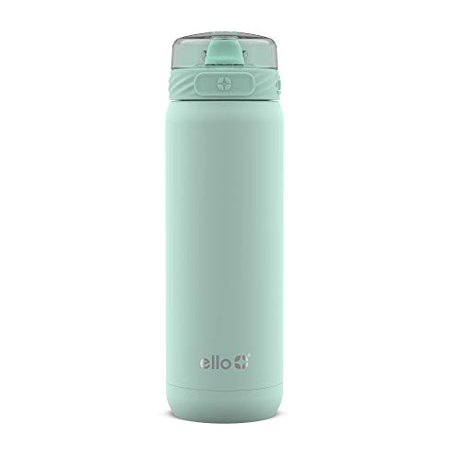 Photo 1 of Ello Cooper 22oz Stainless Steel Water Bottle Mint: Reusable Insulated Metal Waterbottle, BPA-Free, Flip-Top Lid