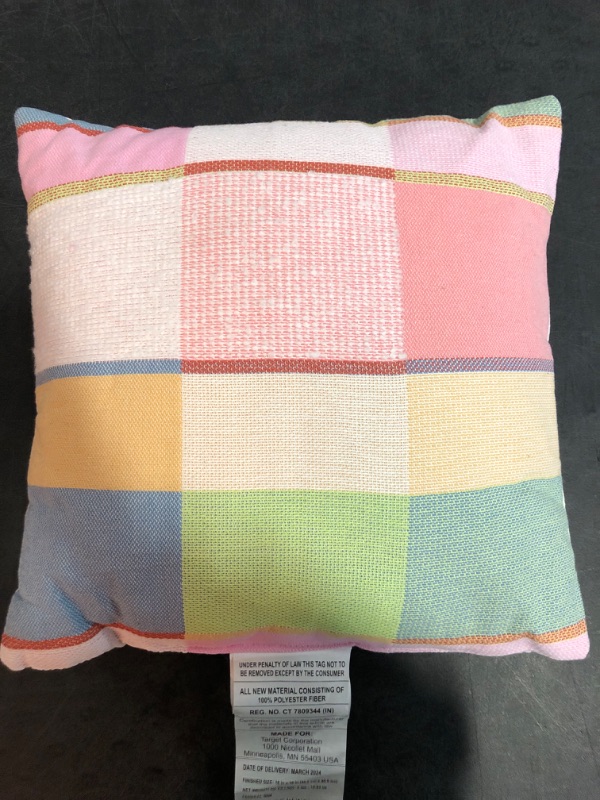 Photo 2 of Room Essentials Square Color Block Woven Cotton 16x16" Throw Pillow*