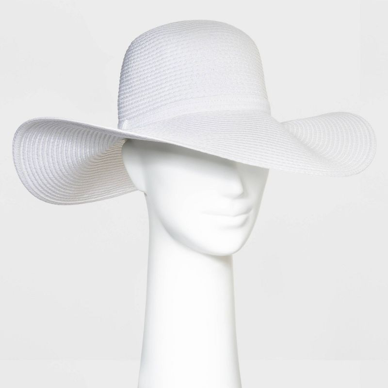 Photo 1 of Packable Paper Straw Floppy Hat - Shade & Shore™ White
