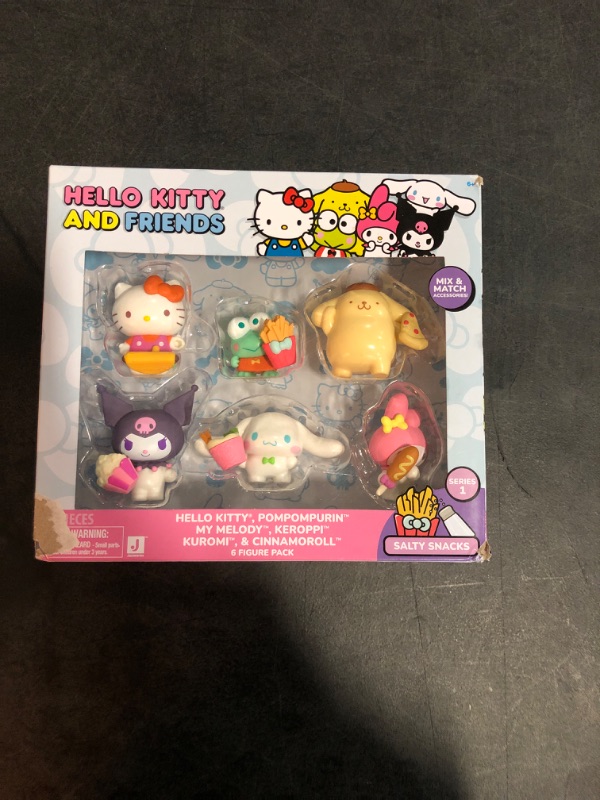 Photo 2 of Sanrio Series 1 Salty Snacks Hello Kitty Pompomurin My Melody Keroppi Kuromi & Cinnamoroll Figure 6-Pack