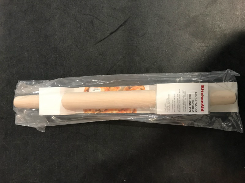 Photo 3 of KitchenAid Tapered French Rolling Pin: Maple Wooden Roller for Baking, Hand Wash, 22" Light Brown