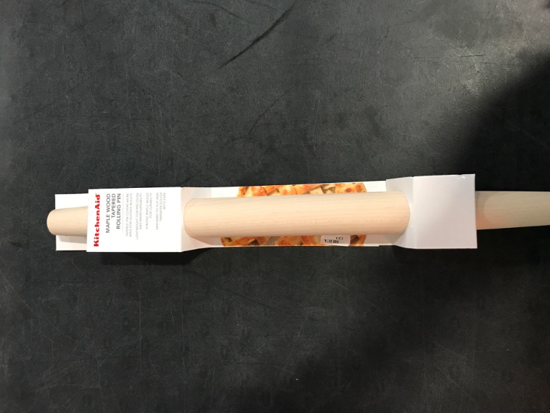 Photo 2 of KitchenAid Tapered French Rolling Pin: Maple Wooden Roller for Baking, Hand Wash, 22" Light Brown